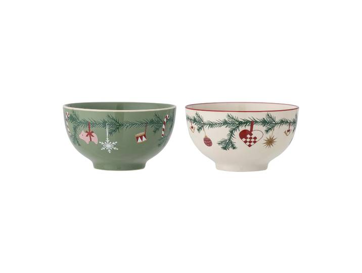 Bloomingville Bol Yule Lot de 2 Green