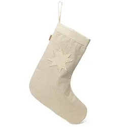 Weihnachtssocke Vela Christmas natur beige 30x50x1 cm
