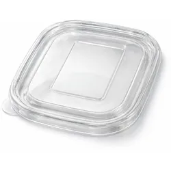 RyanPack PET Deckel für rechteckige Salatschale 750 ml Transparent – 50 Stück Pack – Gastro Qualität