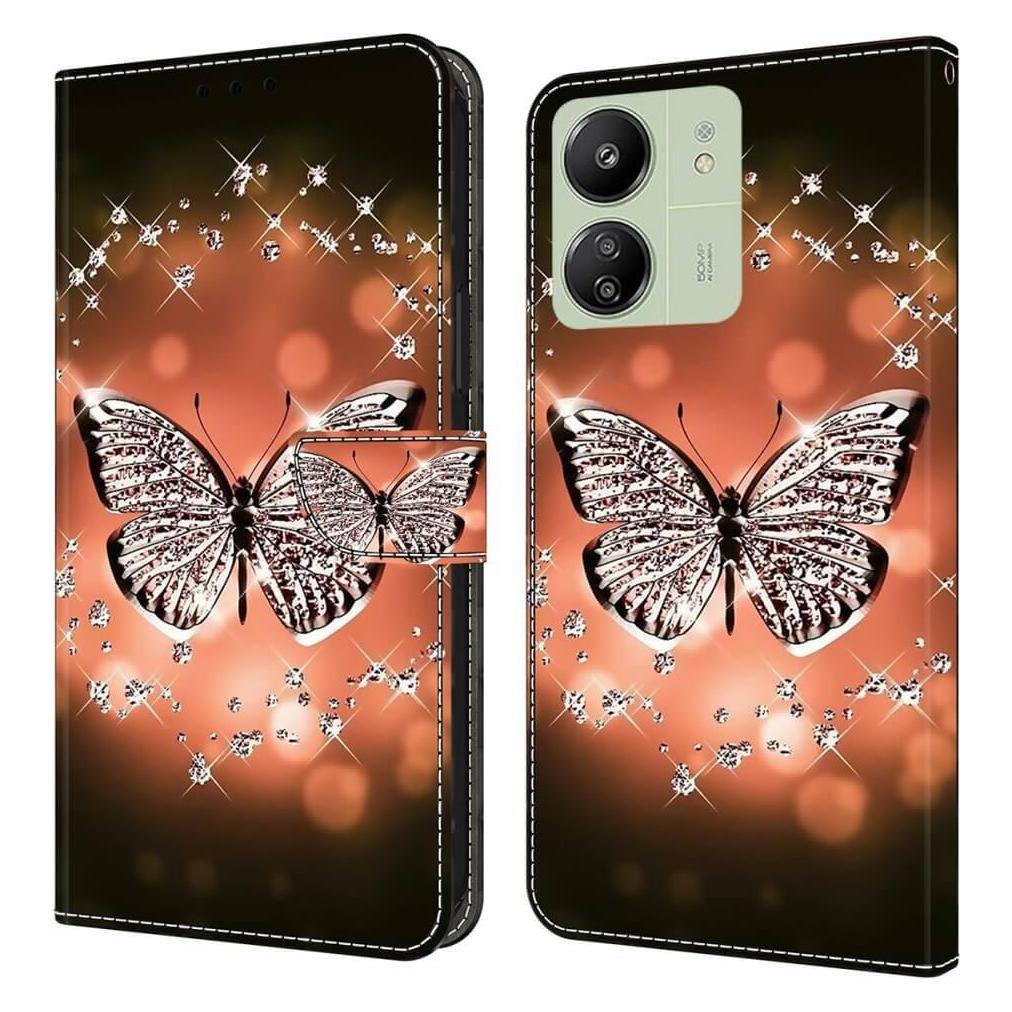 Cover-Discount Xiaomi Poco C65 / Redmi 13C - 3D-Effekt Etui Crystal Butterfly (Xiaomi Poco C65, Xiaomi Redmi 13C) (660171407B)