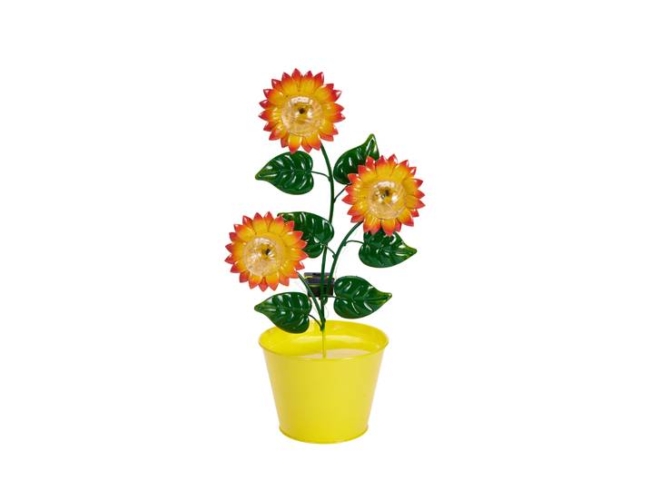 Solar Osterdeko Sonnenblume Metall 46 cm bunt