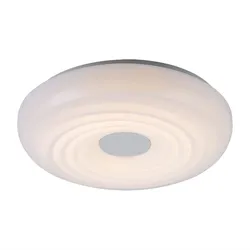 LED Deckenlampe Deckenleuchte Wohnzimmerlampe fest verbaut Weiß Metall H 8,5 cm
