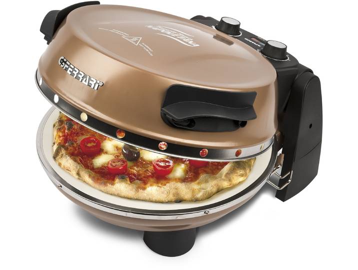 G3FERRARI Pizzaofen G1003208 Napoletana kupfer inkl. 2-ten oberen Pizzastein , rosa (braun), B:34cm H:21cm T:37cm, Pizzaöfen, zum Überbacken bis 400 C für echte Steinofenpizza - Limited Edition, Pizzaofen