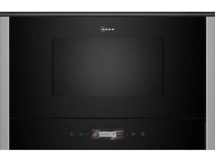 NEFF Einbau-Mikrowelle NR4WR21N1 , schwarz, B:59,6cm H:38,2cm T:31,8cm, Mikrowellen, Schnelles Auftauen, Erhitzen und perfektes Zubereiten, Einbau-Mikrowelle