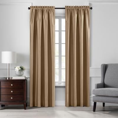 Threadmade Colette Faux Silk Blackout Window Curtain