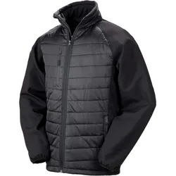 Result Genuine Recycled Herren Hybrid Jacke 'Black Compass' Softshell-Jacke R237X black/black M