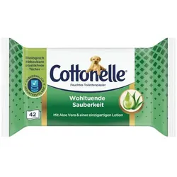 Cottonelle 42er-Pack Feuchtes Toillettenpapier »Wohltuende Sauberkeit« weiß