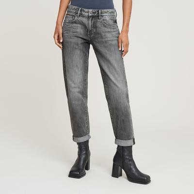 Boyfriend-Jeans G-STAR "Kate", Damen, Gr. 33, Länge 30, grau (sun faded metal), Denim/Jeans, Obermaterial: 99% Baumwolle, 1% Elasthan, bequem normal, Jeans, Baumwollstretch Denim Qualität für hohen Tragekomfort