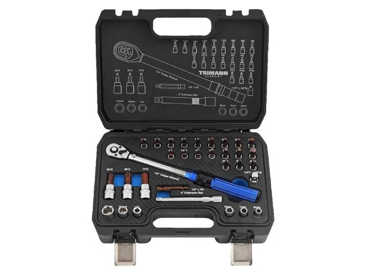 Jeu de clés dynamométriques 32 pièces 1/4  2-24 Nm bidirectionnel, outil Allen pour vélo, clé à molette, kit de réparation professionnel