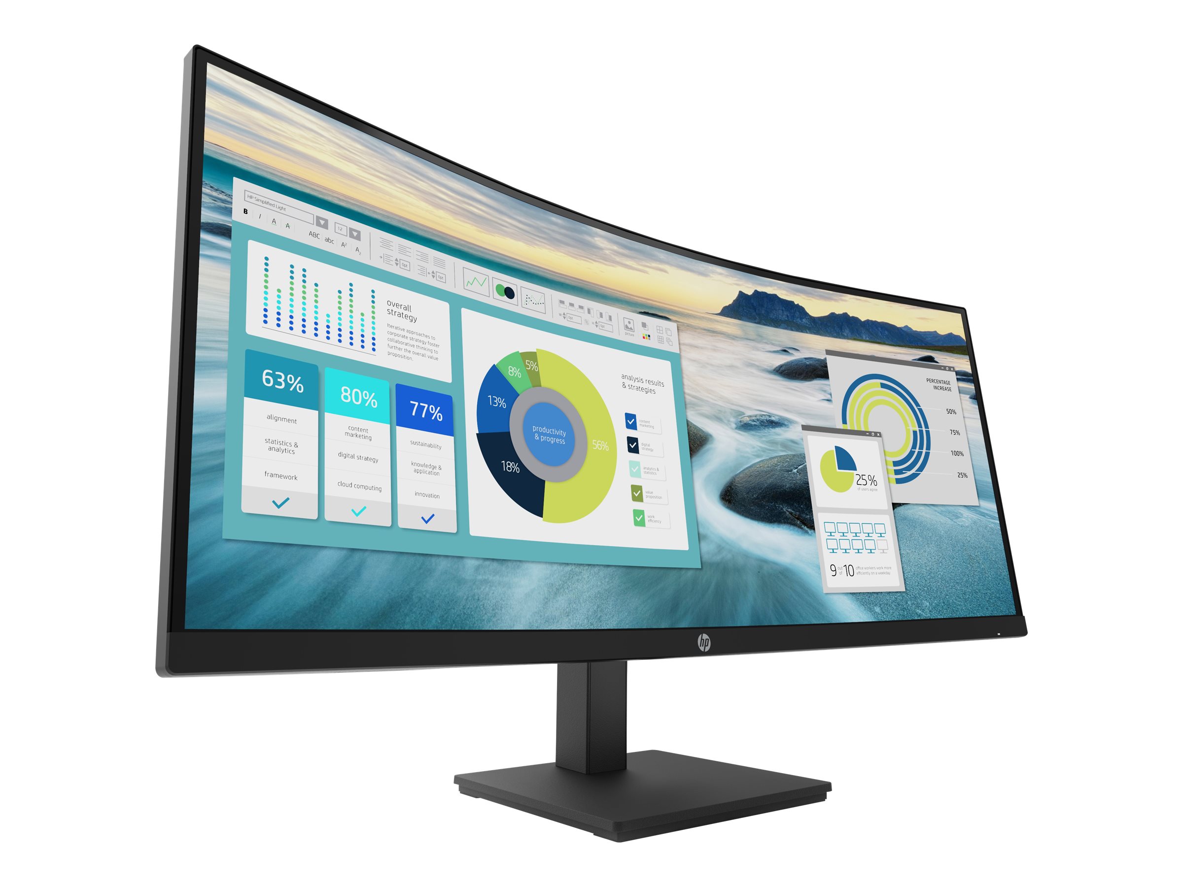 HP P34hc G4 34 Zoll UWQHD VA Panel 21:9 Monitor