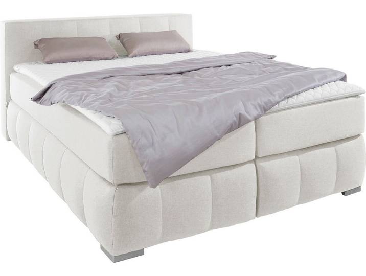 Home affaire Boxspringbett Chelles, inkl. Topper, in XXL- Überlänge 220 cm, Unterbox mit feine Wölbung