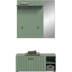 Garderobe Station 2-tlg. Graugrün