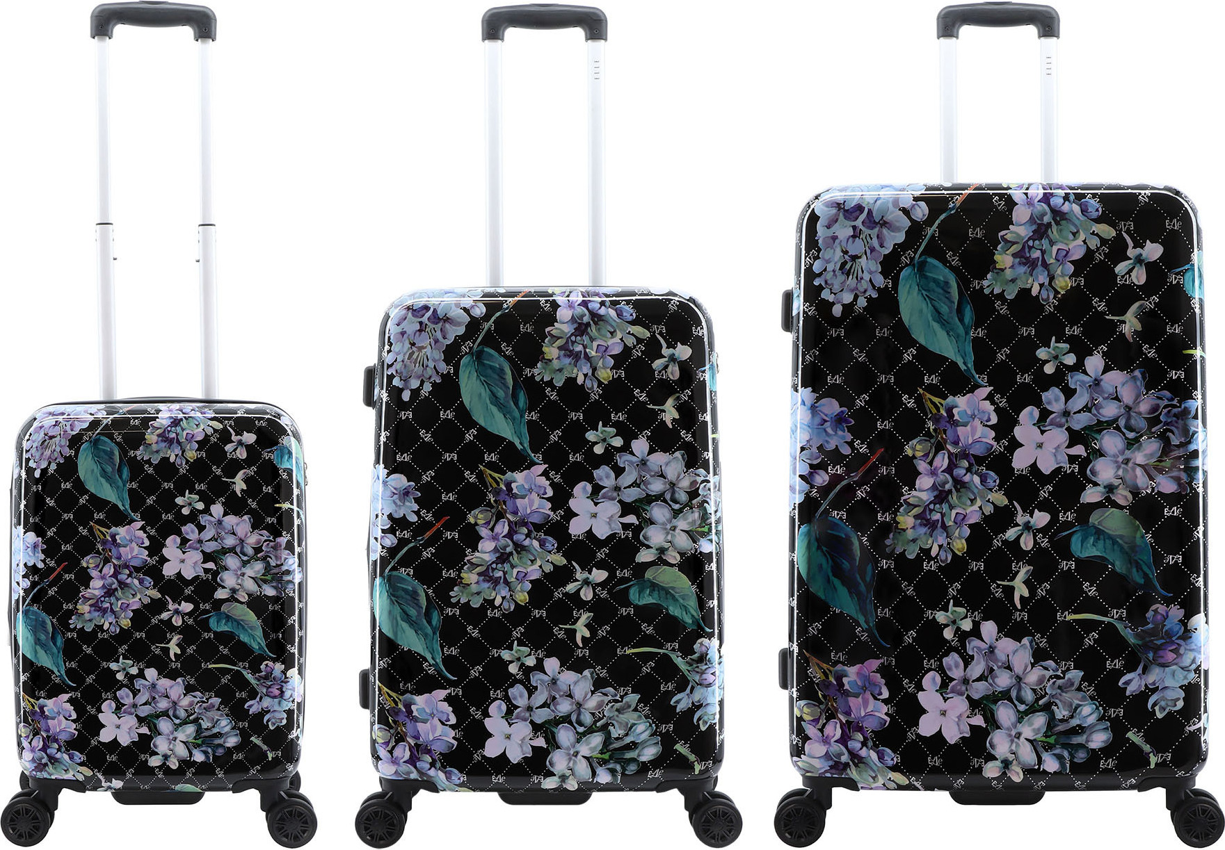 ELLE Kofferset Floret aus ABS- und PC-Materialien Black One Size