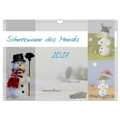 Schneemann des Monats 2027 (Wandkalender 2027 DIN A4 quer), CALVENDO Monatskalender