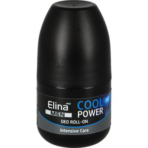 Elina-med Antitranspirant Men Intensive Care Cool Power, 24h Schutz, für Herren, ohne Ethylalkohol, Roller, 50 ml