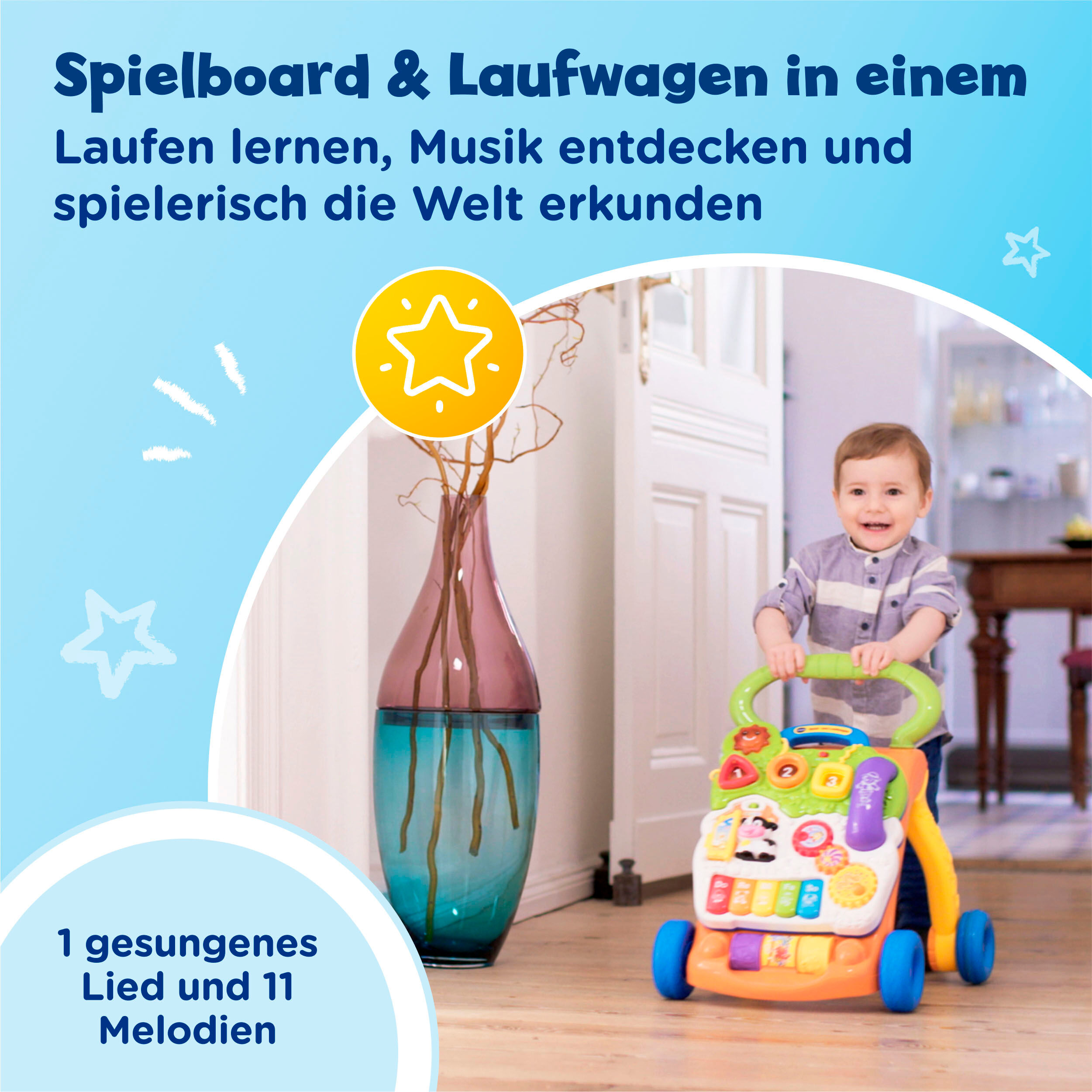 Vtech "VTechBaby, Spiel-und Laufwagen" mit 11 Kindermelodien