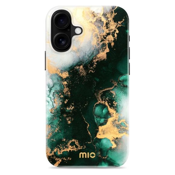 Mio Back panel cover Green Marble Magsafe Compatible for iPhone 16 Plus (Apple iPhone 16 Plus) (54044052)