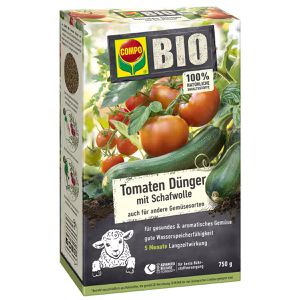 Compo Dünger Bio Tomaten Langzeitdünger, Langzeitwirkung bis 150 Tage, mit Schafwolle, 750g