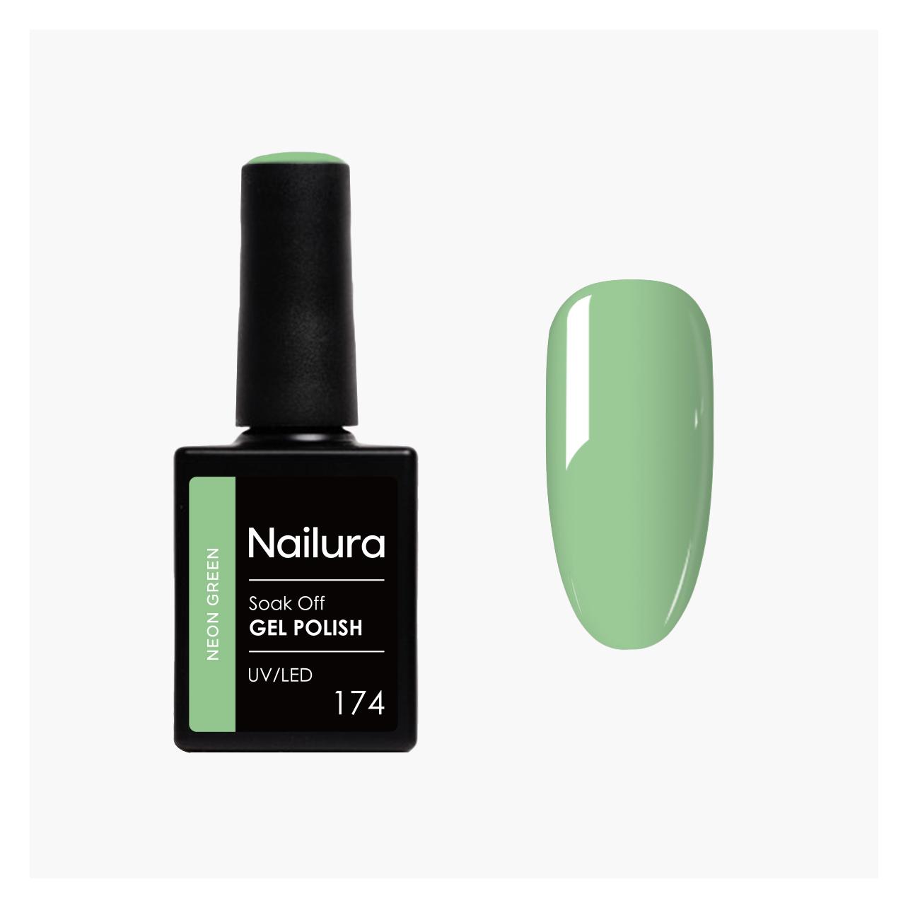 Nailura - Gel Polish 174 - Neon Green - 10 ml (Neon Green, Neongrün) (70193)