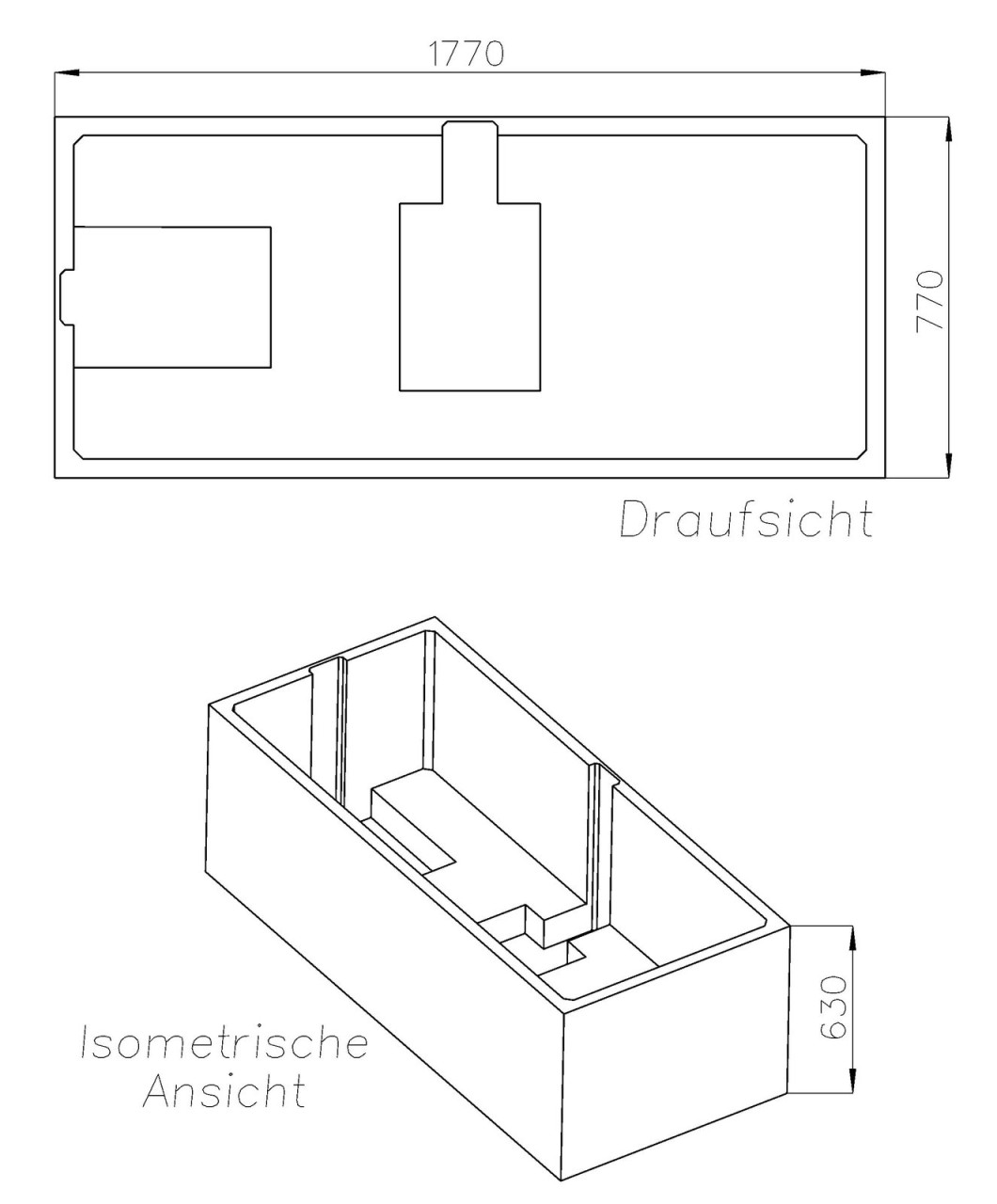 Neuesbad Wannenträger für Duscholux Smart Line 38 180x80 Duoform SW14803