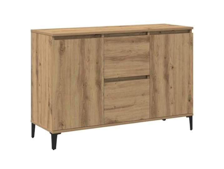 GHVBNMF Sideboard Industrial 102x35x70 cm Kommode Artisan-Eiche Vielseitiger Beistellschrank mit Schublade und Türen für Wohnzimmer, Flur oder Essbereich in Artisan-Eiche Optik