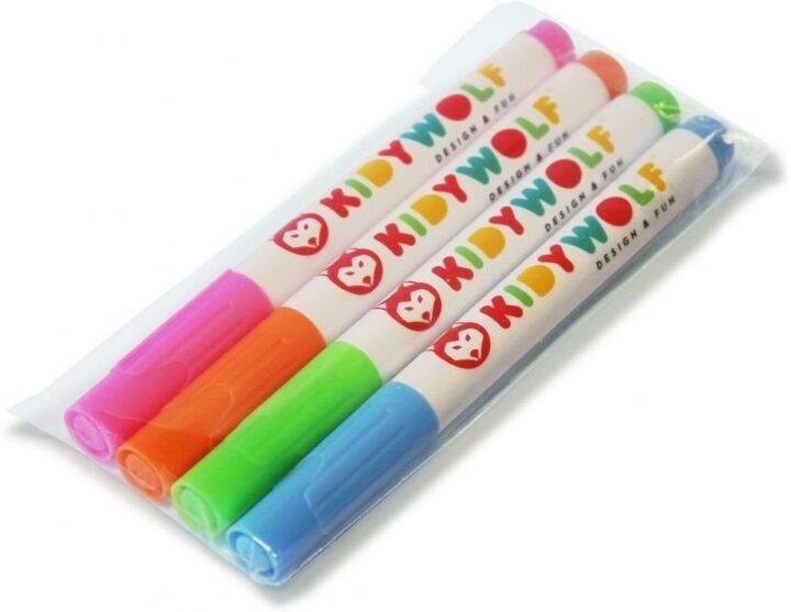 KIDYMARKER Marqueurs fluorescents RVBO pour Kidydraw - Kidywolf