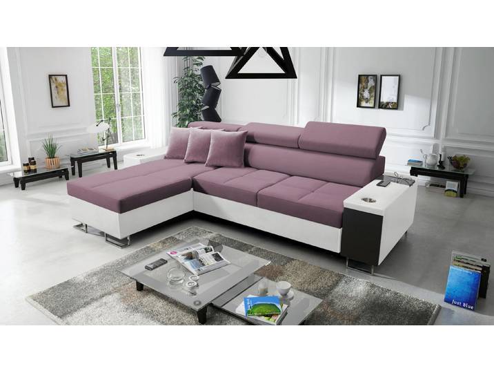 Kaiser Möbel Ecksofa Bequemes mit Schlaffunktion MORENA I MINI Doppelfarbe