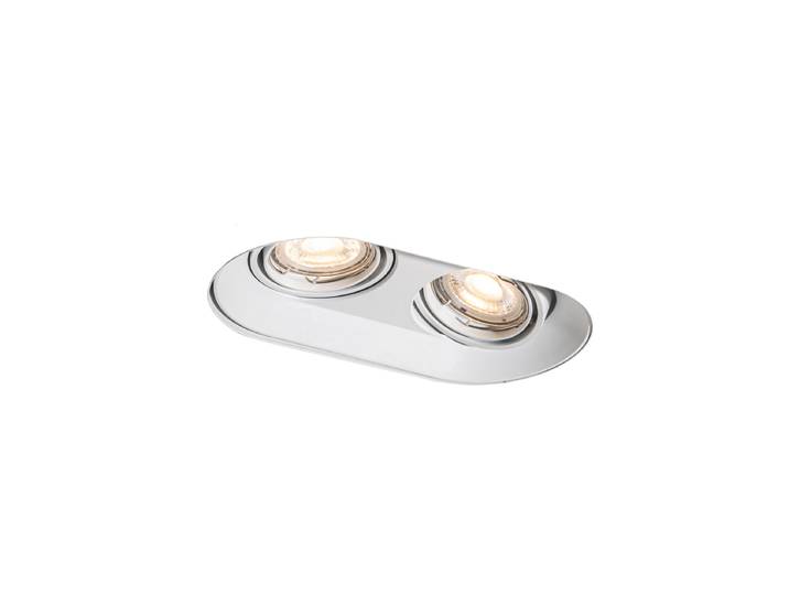 Spot encastré rond blanc GU10 50 mm 2 lumières - Hubs