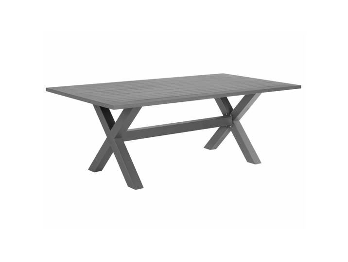 GARTENTISCH Aluminium grau 200/105 cm Cascais