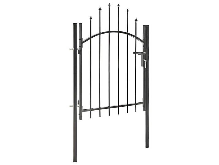 vidaXL Gartentor Woerden Stahl 1/1 M Schwarz, Metall, 4x149.5 cm, Gartenzubehör