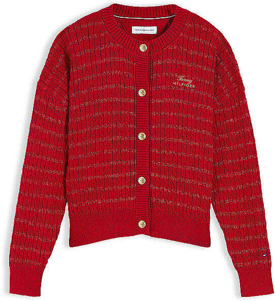 Tommy Hilfiger Mädchen Strickjacke  dunkelrot   164 164