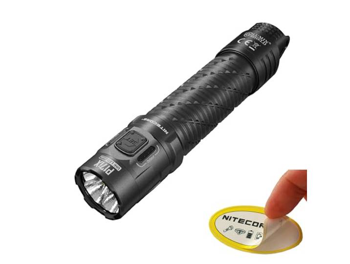 Nitecore P17iX Kompakte taktische Taschenlampe, 5000 Lumen, USB-C wiederaufladbar, mit 360 Yards Leuchtweite, anpassbare Steuerungen, Topf, Flutlicht und gemischte Strahlen, wasserdicht