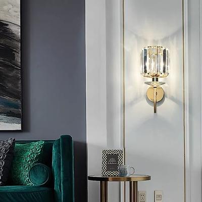led wandleuchten, luxus wohnzimmer kristall wandleuchte beleuchtung gold poliert stahl kristall wandleuchte kreativität schlafzimmer flur led kristall wandleuchten, beleuchtung kronleuchter