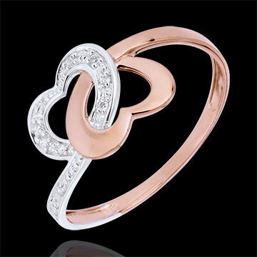 Edenly Ring Verbundenheit Zweier Herzen Bicolor