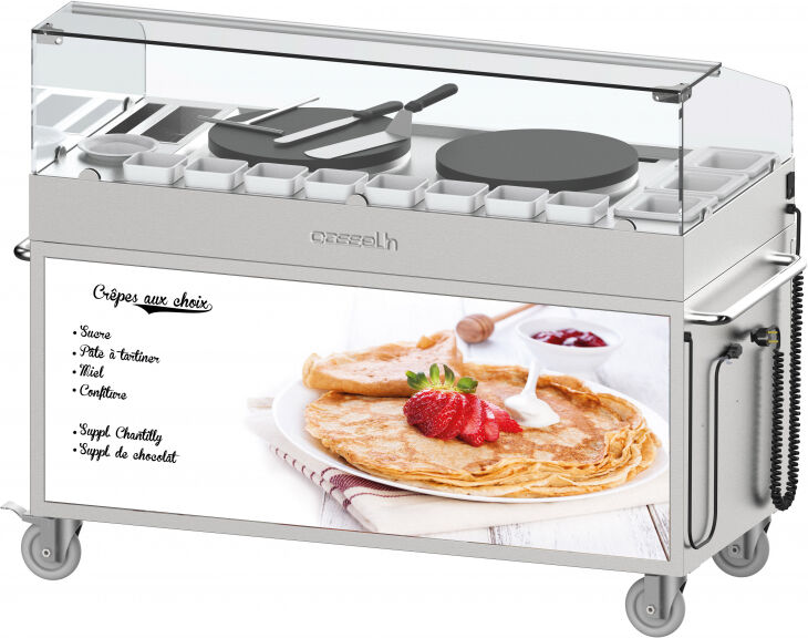 Casselin Carrello per Crepe Doppio 40