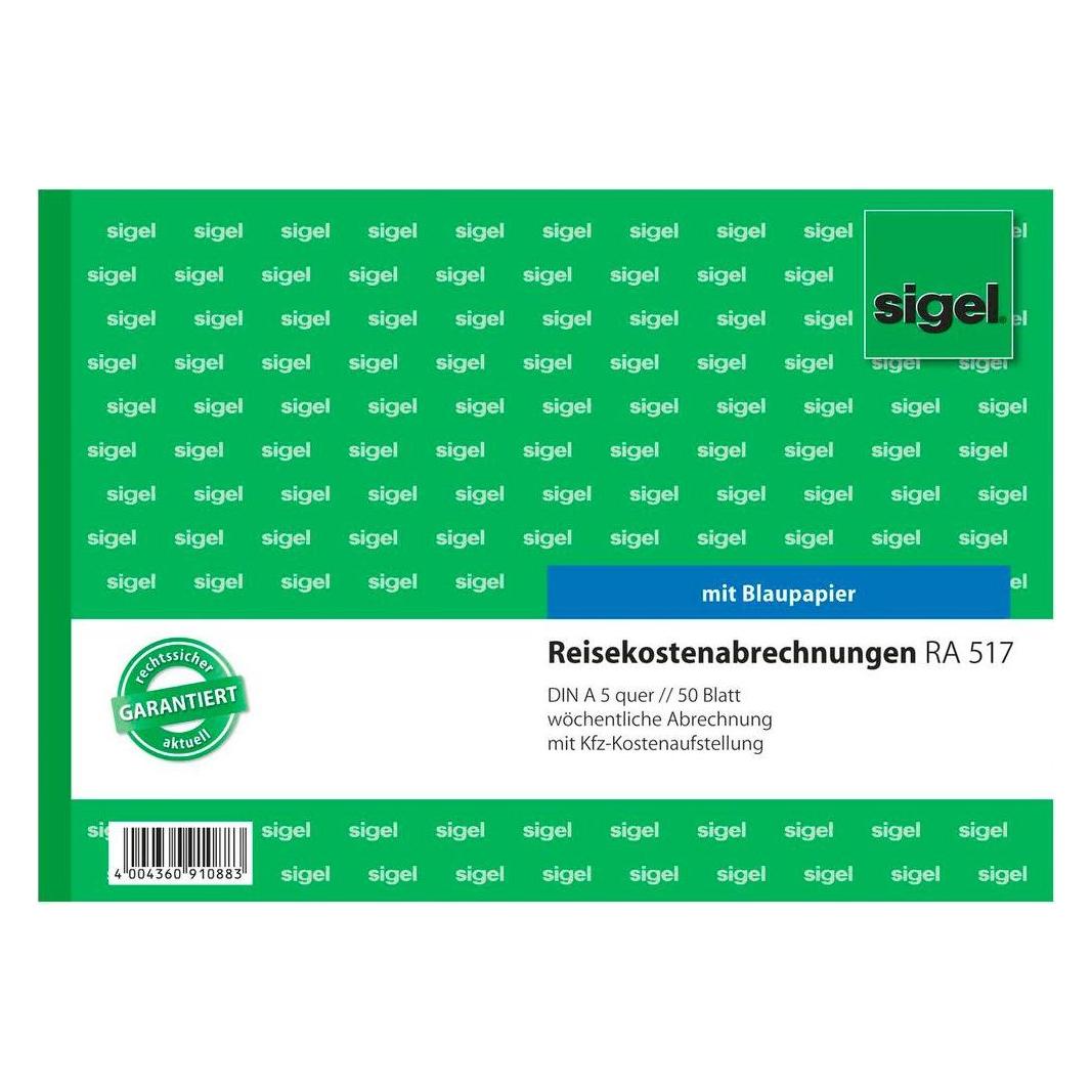 Sigel Formularbuch "Reisekostenabrechnung", A5 quer (RA517)