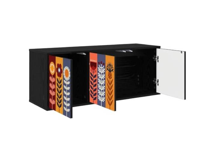 PUGYNBK TV-Möbel, Wand, 102 x 33 x 40 cm, Holz Schwimmend mit Fächern, Multimedia-Organizer, dekoratives Regal für Wohnzimmer