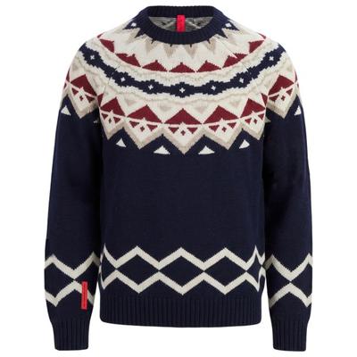 The Mountain Studio - Ski Lambswool Pattern Sweater - Wollpullover Gr S blau