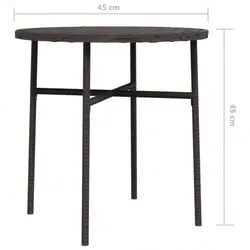 Beistelltisch Poly Rattan| vidaXL : Farbe - Braun
