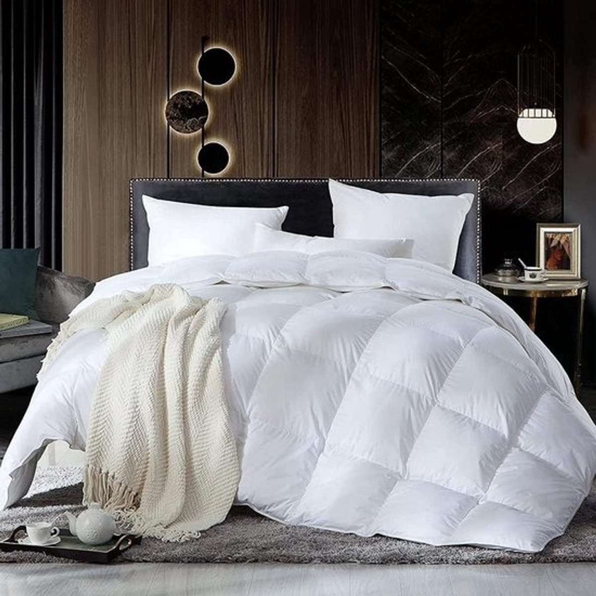 Luxe Donzen Dekbed voor volwassenen - Ganzendons en veren - Wit - 200 x 220 cm