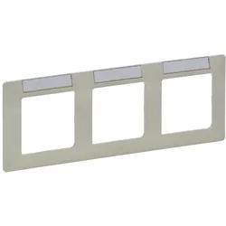 Legrand 754053 Valena Life 3-fach Rahmen mit Beschriftungsfeld Farbe: Mandelweiß/Chrom