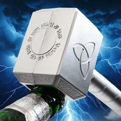 getDigital Mjölnir Flaschenöffner, Kapselheber mit Magnet, 165x70x47mm, Kunststoff und Metall