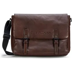 Farmhood Memphis Aktentaschen Messenger Leder 38 cm Laptopfach (16"), Notebooktasche, Braun