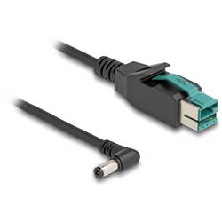 Delock USB-Stromkabel PoweredUSB 12V Stecker, DC Stecker 5,5 mm 3.00 m Schwarz 80013