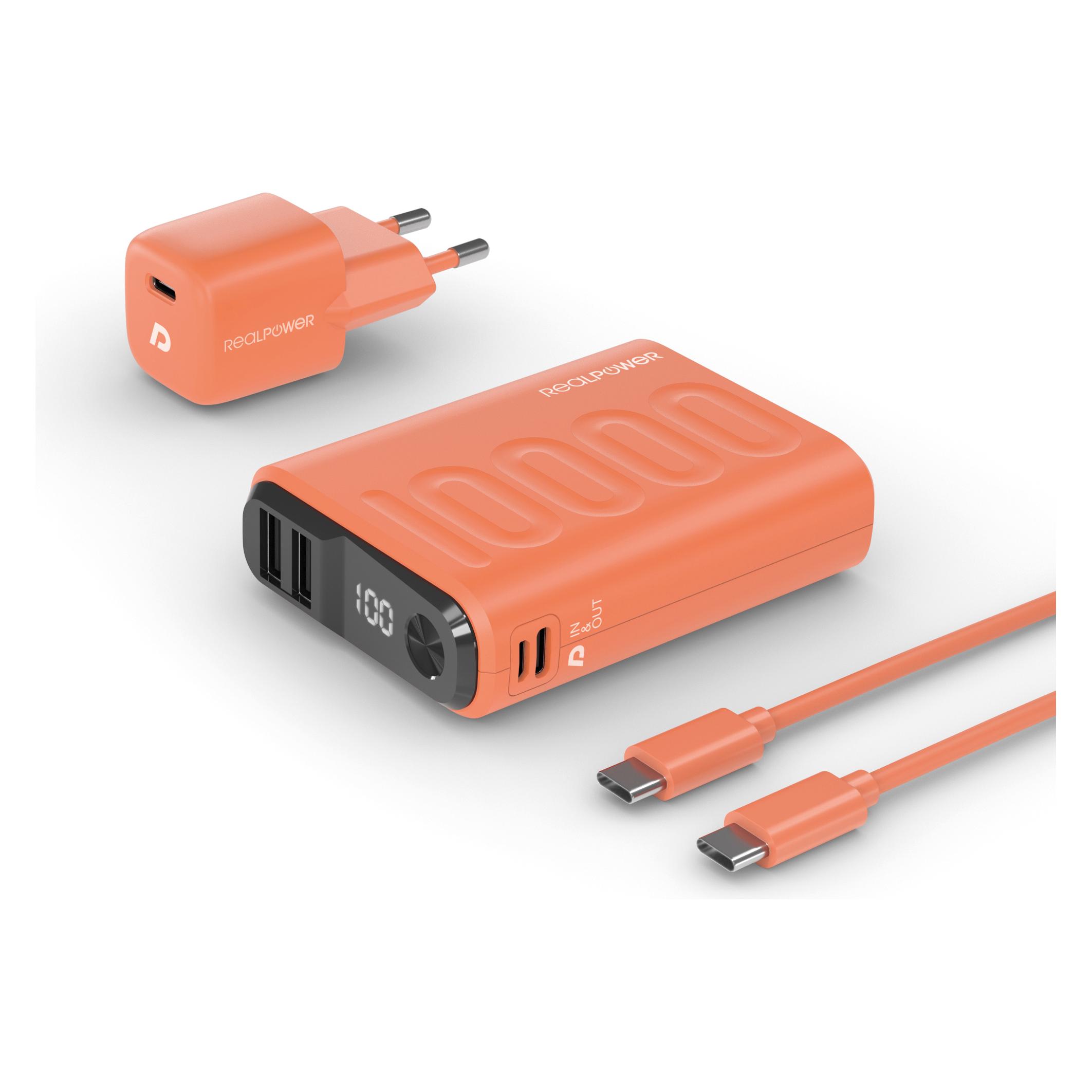 RealPower Powerbank PB-10000 Power (10000 mAh, 22.50 W, 36 Wh) (390660)