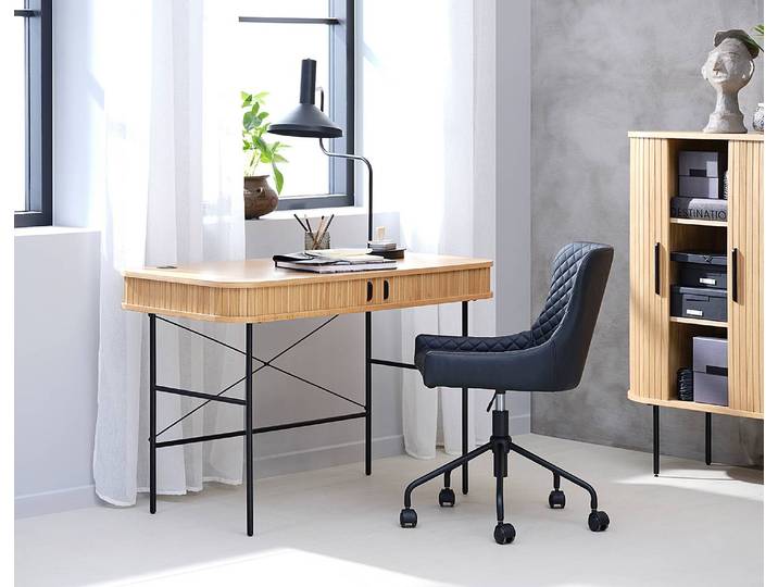Bureau Maqueda 120 x 75 x 60cm Beige/Marron/Chêne