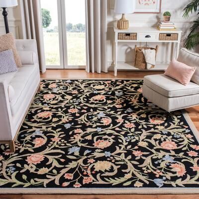 SAFAVIEH Handmade Chelsea Hali French Country Floral Scroll Wool Rug