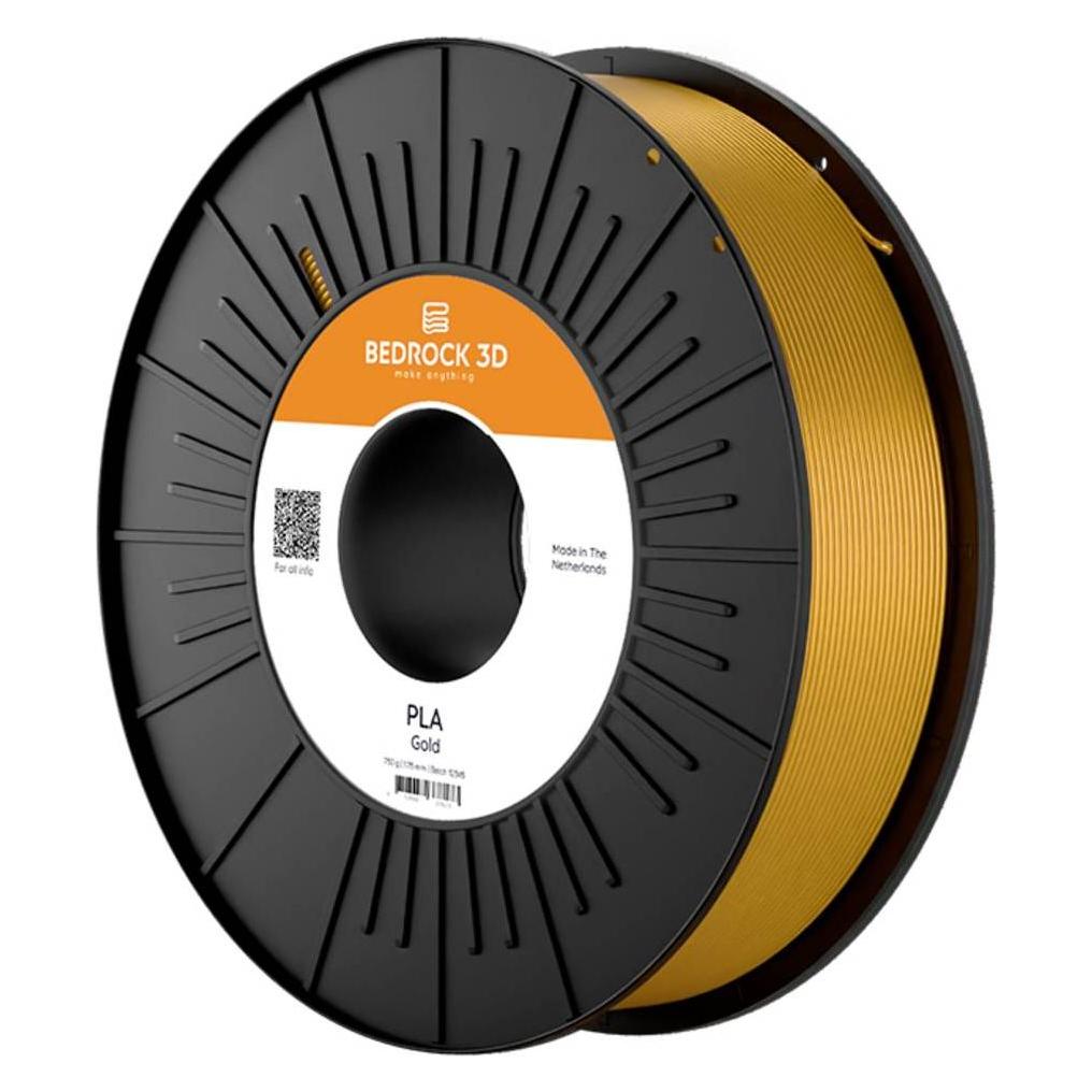 Bedrock 3D PLA-0014a075 PLA Gold 1.75 mm 750 g Filament PLA 1.75 mm 750 g Gold (PLA, 750 g, 1.75 mm) (PLA-0014a075)