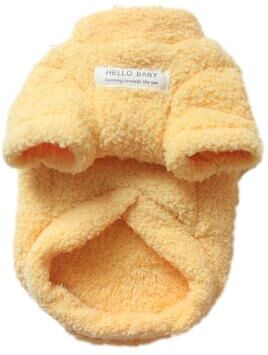 Discount Dollar Deals Winter Dog Sweater, Soft Plush Coat For Small, Medium Dogs, Cats, And Puppies yellow m