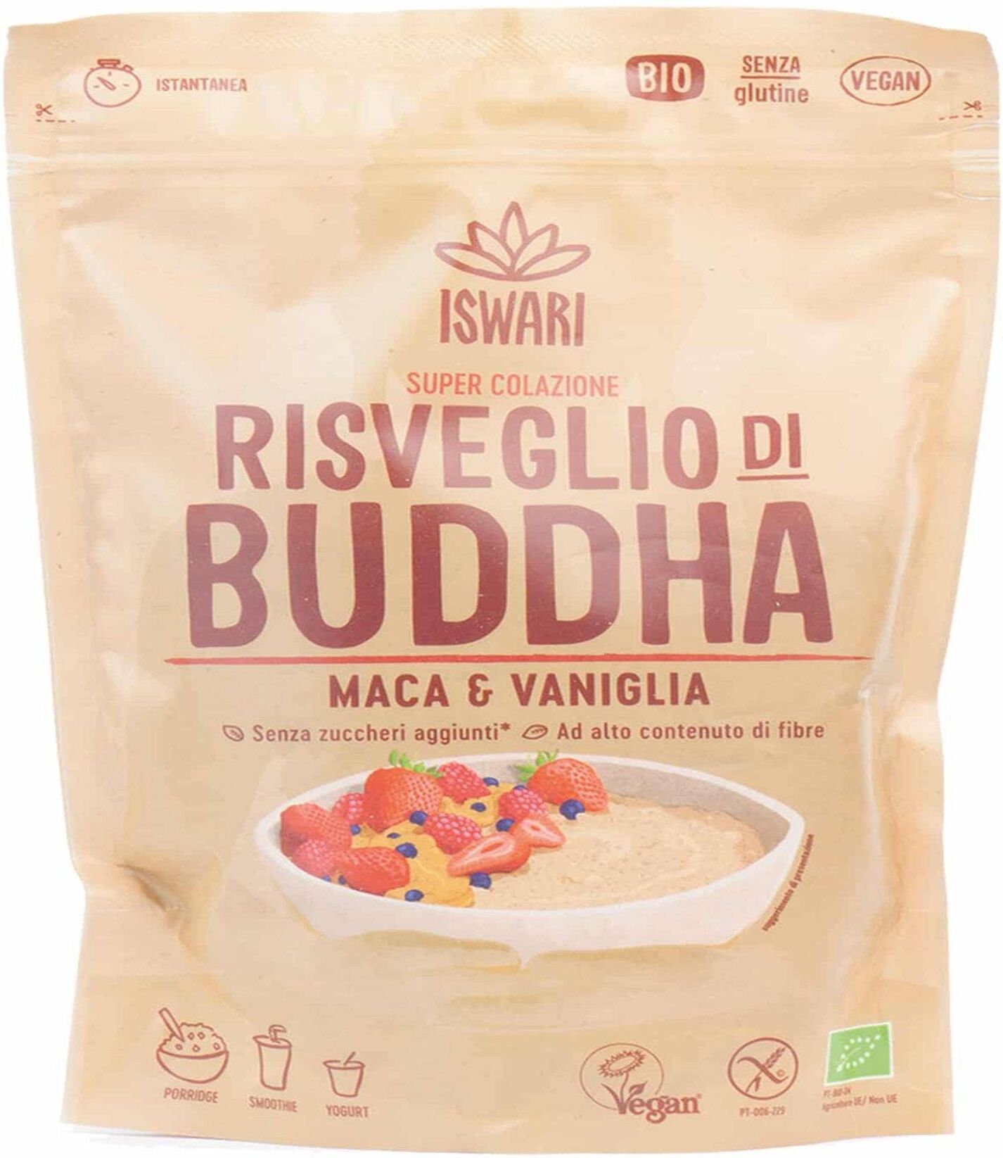ISWARI Risveglio Di Buddha Maca & Vaniglia 360 Grammi 